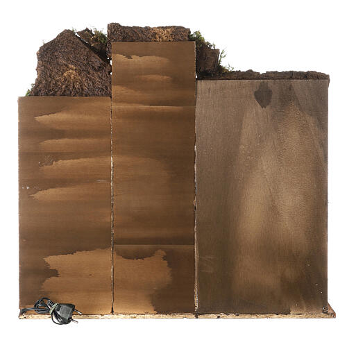 Szopka w stylu XVIII wieku z kuchnią, do figurek neapolitańskich 10–12 cm, wymiary 52×59×40 cm 4