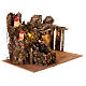 Stable with animated waterfall for Neapolitan Nativity Scene with 8-10 cm characters 30x45x30 cm s4