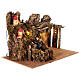 Stable with animated waterfall for Neapolitan Nativity Scene with 8-10 cm characters 30x45x30 cm s4