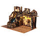 Cabane avec cascade animée 30x45x30 cm pour crèche napolitaine 8-10 cm s3