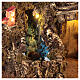Capanna con cascata animata per presepe napoletano 8-10 cm 30X45X30 cm s2
