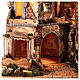 18th century style village with double stairs and brook for Neapolitan Nativity Scene with 8 cm figurines 60x60x45 cm s2