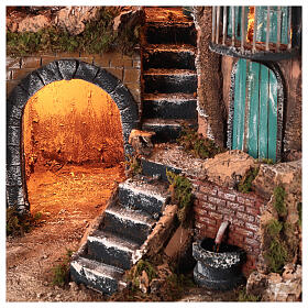 Presepe stile 700 fontana per presepe napoletano 10-12 cm 55x55x40 cm