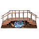 Holzbrücke mit Bachkrippe Neapel 6-8 cm, 10x20x10 cm s4