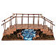 Wood bridge on a brook for Neapolitan Nativity Scene with 6-8 cm characters 10x20x10 cm s1