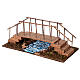 Wood bridge on a brook for Neapolitan Nativity Scene with 6-8 cm characters 10x20x10 cm s2