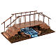 Wood bridge on a brook for Neapolitan Nativity Scene with 6-8 cm characters 10x20x10 cm s3