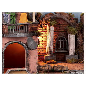 Presepe stile 700 napoletano 10-12 cm 65X85X45 cm