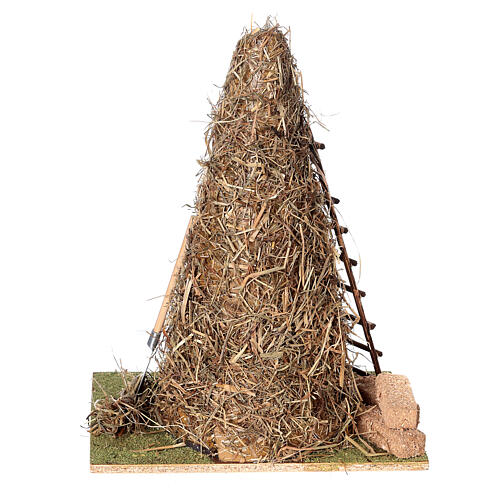 Sheaf of straw with sheep for Neapolitan Nativity Scene with 10-12 cm characters, real height 27 cm 4