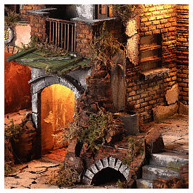 Presepe stile 700 con chiesa per presepe napoletano 8-10 cm 50X60X40 cm