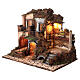 Presepe stile 700 con chiesa per presepe napoletano 8-10 cm 50X60X40 cm s3