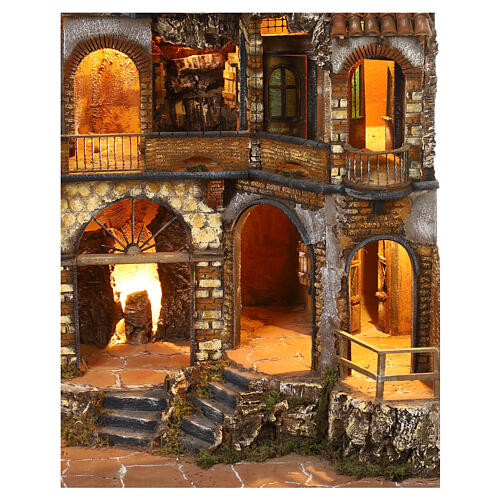 Neapolitan Nativity Scene in 18th century style for 10-12 cm characters, moduls A-B-C, 100x300x70 cm 6