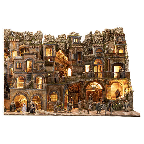 Neapolitan Nativity Scene in 18th century style for 10-12 cm characters, moduls A-B-C, 100x300x70 cm 15
