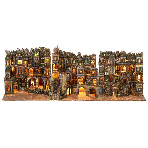 Belén estilo 700 napolitano modular 10-12 cm A-B-C 100x300x70 cm 2