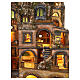 Complete Neapolitan Nativity village in 18th century style for 10-12 cm characters, 100x300x70 cm s7