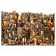 Complete Neapolitan Nativity village in 18th century style for 10-12 cm characters, 100x300x70 cm s9