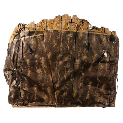 Klasyczna szopka neapolitańska 12-14 cm z młynem, wodospadem, światła, 75x82x60 cm 5