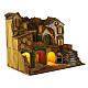 Colourful hamlet with oven and pen for Neapolitan Nativity Scene with 10-12 cm characters 50x60x40 cm s4