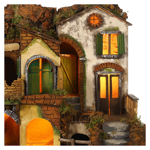 Presepe con forno e recinto per presepe napoletano 10-12 cm 50x60x40 cm 2
