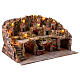 Presepe classico napoletano 10-12 cm con cascata e luci 45x80x50 cm s9