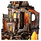 Szopka w stylu XVIII w. z młynem, fontanną i oświetleniem, szopka neapolitańska 8–10 cm, 70×45×60 cm s7