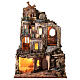 1700s nativity village mill fountain lights Neapolitan nativity 8-10 cm 70x45x60 cm s1