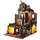 1700s nativity village mill fountain lights Neapolitan nativity 8-10 cm 70x45x60 cm s3