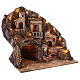 Borgo con fontana forno e capanna 45x50x35 cm per presepe Napoli 10-12 cm s4
