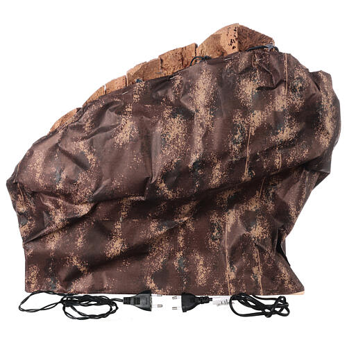 Wioska z fontanną, piecem i stajenką, 45x50x35 cm dla szopki neapolitańskiej 10-12 cm 5