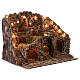 Village classique avec moulin chute eau et lumières pour crèche napolitaine 8-10 cm 80x65x60 cm s4