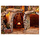 Presepe classico napoletano 8-10 cm mulino cascata luci 80x65x60 cm s2