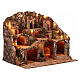 Presepe classico napoletano 8-10 cm mulino cascata luci 80x65x60 cm s6