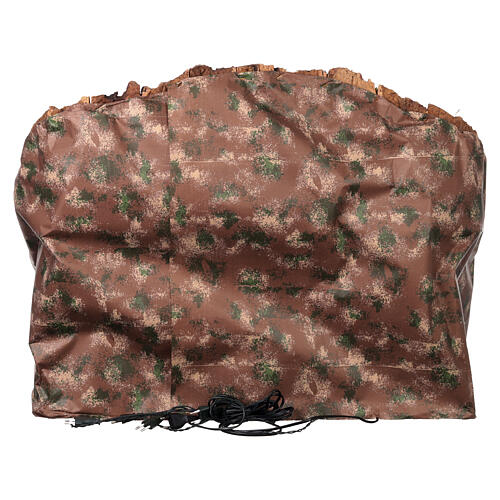 Klasyczna neapolitańska szopka 8–10 cm, młyn, wodospad, oświetlenie, 82×65×60 cm 9