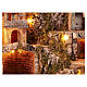 Classic Neapolitan nativity for 8-10 cm windmill waterfall lighted 80x65x60 cm s5