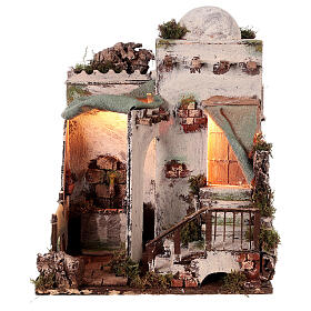 Arab house 40X30X30 cm for Neapolitan nativity scene 8-10 cm