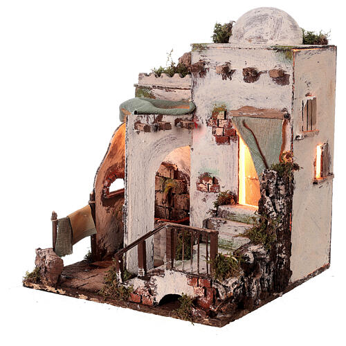 Arab house 40X30X30 cm for Neapolitan nativity scene 8-10 cm 3