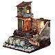 Farmhouse with stream with light Neapolitan nativity scene 8 cm 40X30X30 cm s2