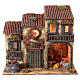 Farmhouse with animals for Neapolitan nativity scene of 8-10 cm 30x35x25 cm s1