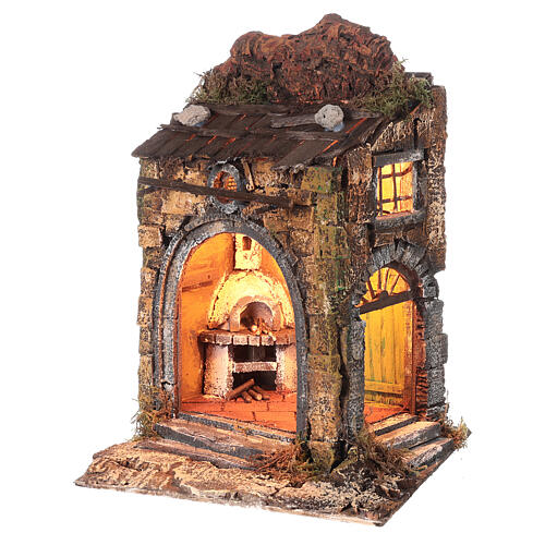 Bauernhaus mit Ofen im Stil einer Osteria – neapolitanischer Stil des 18 Jahrhunderts, geeignet für eine 10–12 cm Figurenserie 2