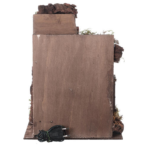 Zagroda w stylu gospody z lat 700 z kuchnią i oświetleniem do szopy neapolitańskiej 8-10 cm, wymiary 36X25X25 cm 5