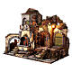 Village with fountain Neapolitan nativity scene 10-12 cm, 50x60x40 cm s3