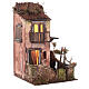 House in 18th century style with orange tree and lights for Neapolitan Nativity Scene with 8 cm characters 40x25x25 cm s4