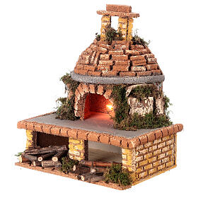 Dome oven for 6 cm Neapolitan nativity scene 25x20x15 cm