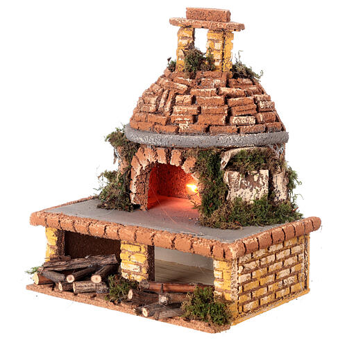 Dome oven for 6 cm Neapolitan nativity scene 25x20x15 cm 2