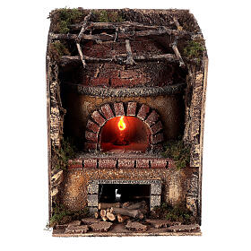 Oven with pergola for Neapolitan Nativity Scene with 10-12 cm characters 25x15x15 cm