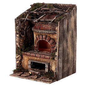 Oven with pergola for Neapolitan Nativity Scene with 10-12 cm characters 25x15x15 cm