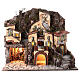Popular neighborhood with fountain for Neapolitan Nativity Scene with 8 cm characters 55x60x40 cm s1