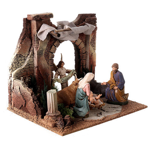 Rustic hut for nativity scene 10-12 cm 20x25x20 cm 3