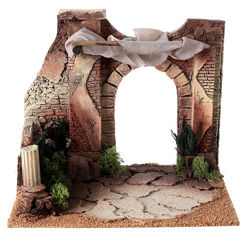 Rustic hut for nativity scene 10-12 cm 20x25x20 cm 8