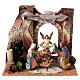 Rustic hut for nativity scene 10-12 cm 20x25x20 cm s1